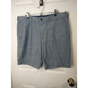 J. Crew Stanton Preppy Blue Flat Front Pocket Chino Shorts. Size 36